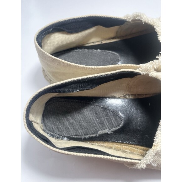 Chanel Espadrilles Canvas Cream and Black CC Logo Cotton Bi-Color Sz 41 US 9/10 - Picture 8 of 11